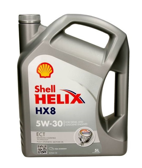 Ilustracja 550048100 SHE SHELL OLEJ 5W30 SHELL HELIX HX8 ECT + OEM VW 5L